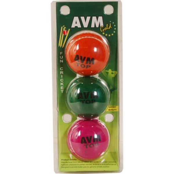 AVM Gold Cricket Tennis Ball (Pack of 3)